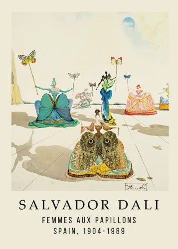 Salvador Dali Femmes aux Papillons Surrealist Art Print