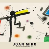 Joan Miro Figure and Birds in a Landscape II 1977 Art Print