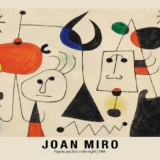 Joan Miro Figures and Bird in the Night 1944 Abstract Art Print