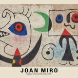 Joan Miro Figures in Front of the Moon 1944 Modern Art Print