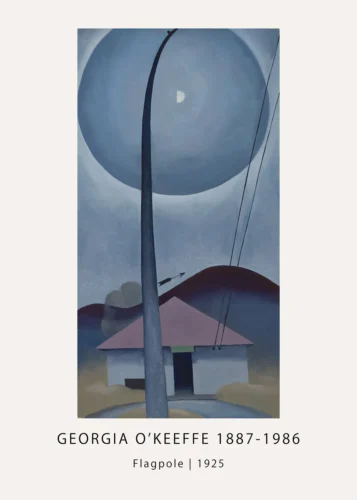 Flagpole, Georgia O'Keeffe Moon Cabin Wall Art Print