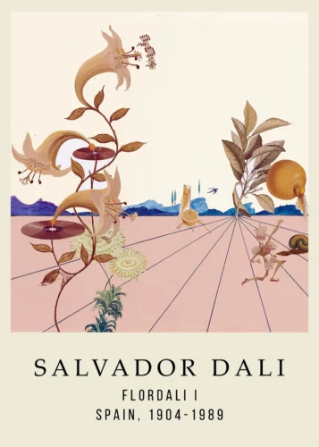 Salvador Dali Flordali I Surrealist Botanical Art Print