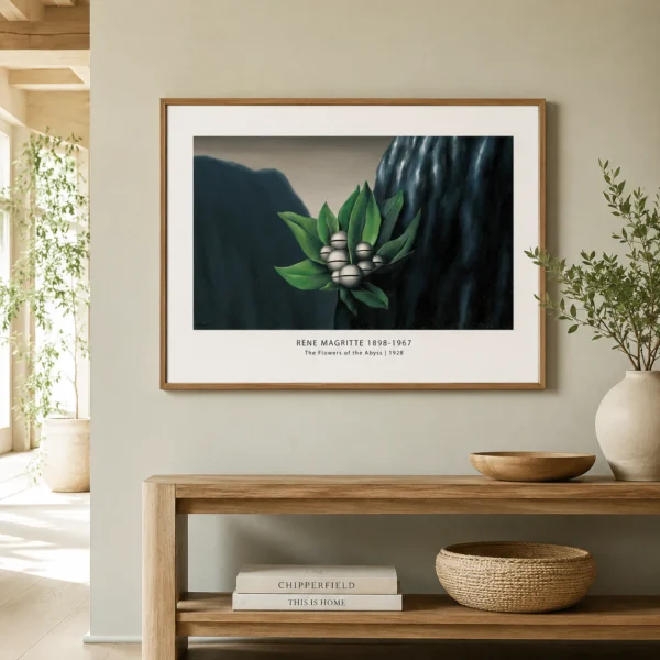 Flowers of Abyss Poster, Bell-Flower Surrealist Wall Art Print