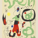 Joan Miro Friendship Tribute 1947 Abstract Art Print
