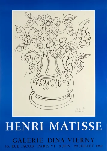 Henri Matisse Galerie Dina Vierny Floral Exhibition Art Print