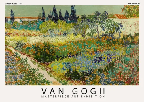 Garden at Arles 1888, Vincent Van Gogh Exhibition Wall Art Print