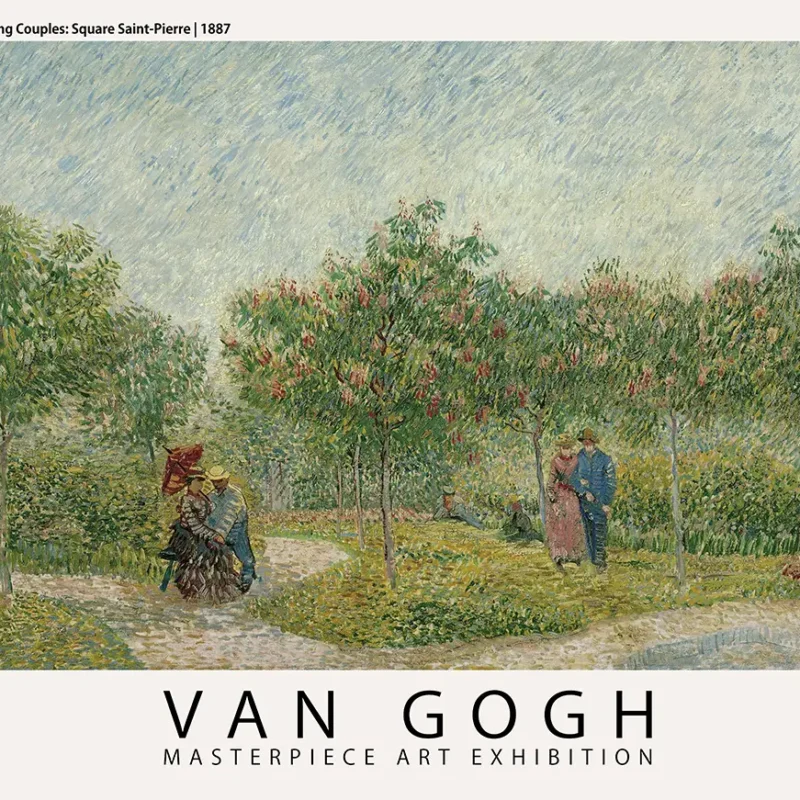 Classic Van Gogh Garden Print - Square Saint-Pierre 1887 Art Poster