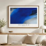 Blue A Print, Georgia O'Keeffe Minimal Abstract Wall Art Print
