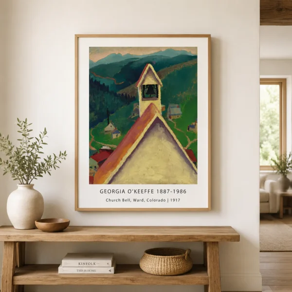 Church Bell Print, Georgia O'Keeffe Colorado Roof Wall Art Print