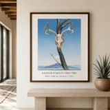 Pedernal Skull Print, O'Keeffe Desert Bone Wall Art Print