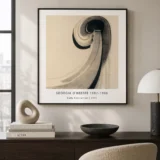 Early Abstraction Print, Georgia O'Keeffe Charcoal Wall Art Print