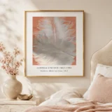 O'Keeffe Feather Print, Feathers White and Grey Wall Art Print