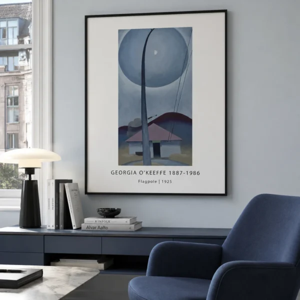 Flagpole, Georgia O'Keeffe Moon Cabin Wall Art Print