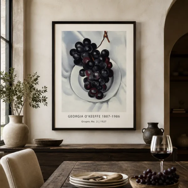 Georgia O'Keeffe grapes Print, Grapes No. 2 still life
