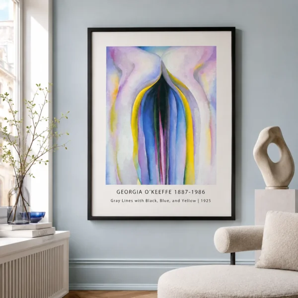 Gray Lines, O'Keeffe Abstract Wall Art Print