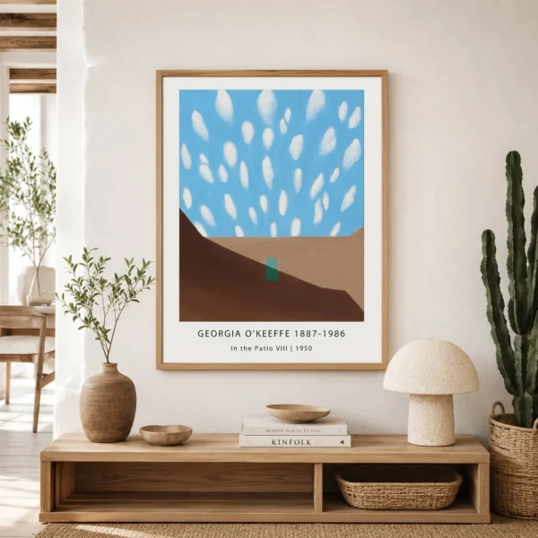 Patio VIII Print, Georgia O'Keeffe Blue Sky Adobe Wall Art Print