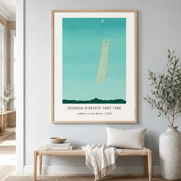 O'Keeffe Moon Print, Ladder to the Moon Southwest Wall Art Print