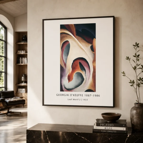 Leaf Motif, Georgia O'Keeffe Abstract Leaf Wall Art Print