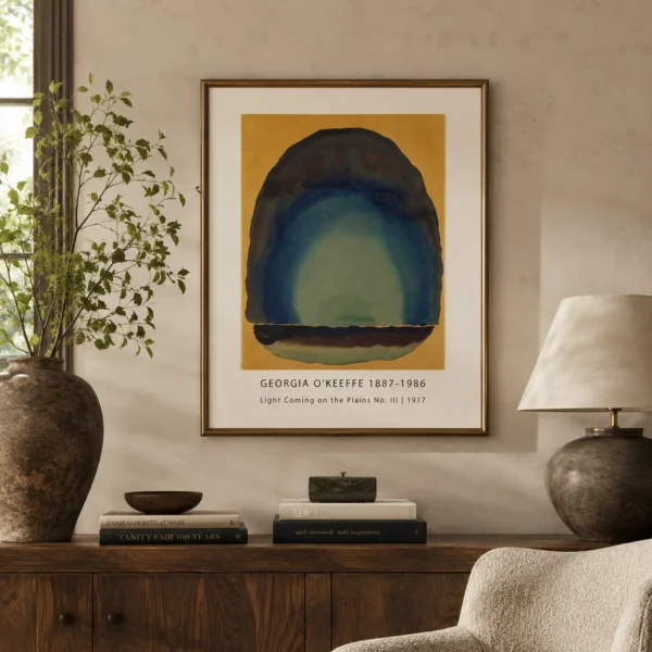 Light Coming Print, Georgia O'Keeffe Texas plains art