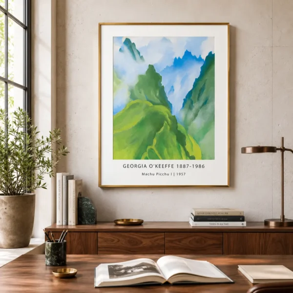 Machu Picchu Print, Georgia O'Keeffe Green Mountain Art