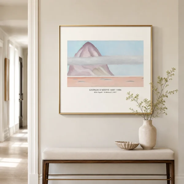 Misti Again Print, Georgia O'Keeffe Purple Mountain Art