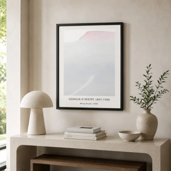 Misty Road Print, Georgia O'Keeffe Blue Fog Landscape Art