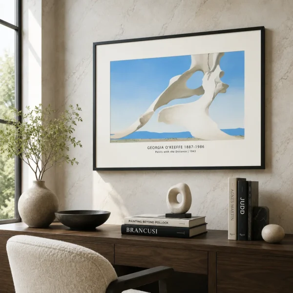 Pelvis, Georgia O'Keeffe Desert Bone Wall Art Print