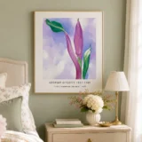 Pink Ornamental Banana Print, Georgia O'Keeffe Floral Art