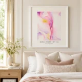 Pink Shell Art Print, Georgia O'Keeffe Soft Abstract Decor
