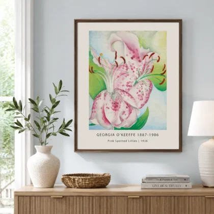 Georgia O'Keeffe Lily – 1936 Pink Spotted Lillies fine art print by MerchFuse