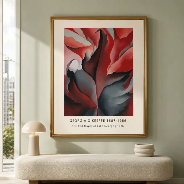 Red Maple Print, Georgia O'Keeffe Lake George Wall Art Print