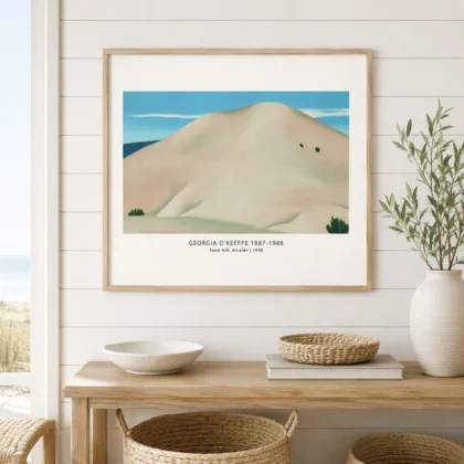 Georgia O'Keeffe – Sand Hill Alcalde 1930 New Mexico wall print with curated artistic presence by MerchFuse