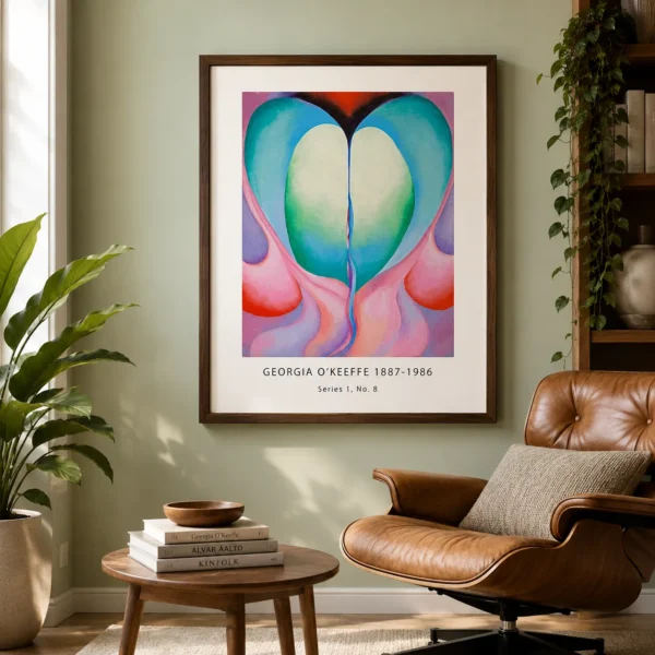 Series I No. 8 Print, Georgia O'Keeffe green Abstract