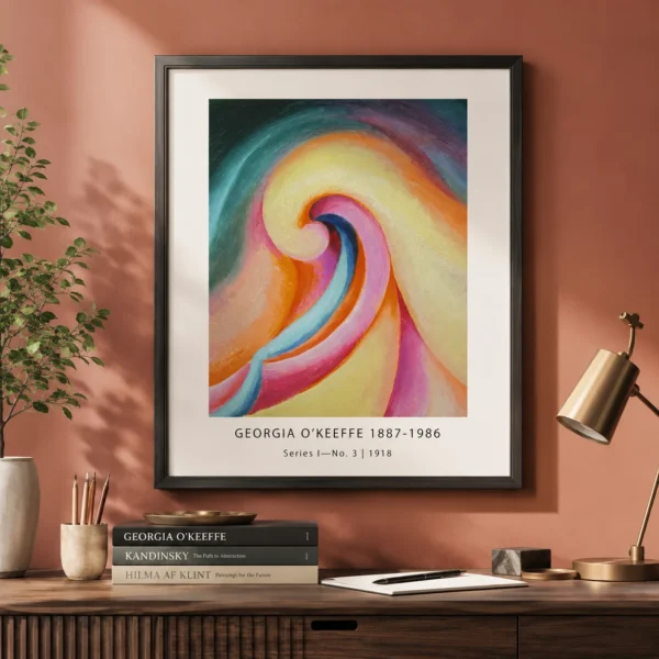 Series I No. 3 Print, Georgia O'Keeffe color swirl