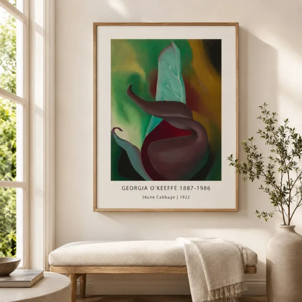 Skunk Cabbage Print, O'Keeffe Modern Botanical Wall Art Print
