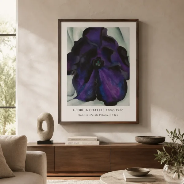 Purple Petunia Print, Georgia O'Keeffe Floral Wall Art Print