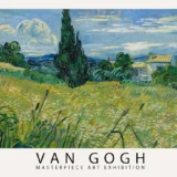 Van Gogh Green Field 1889, Impressionist Landscape Art Print