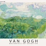 Green Wheat Fields, Auvers 1890, Van Gogh Exhibition Art Print
