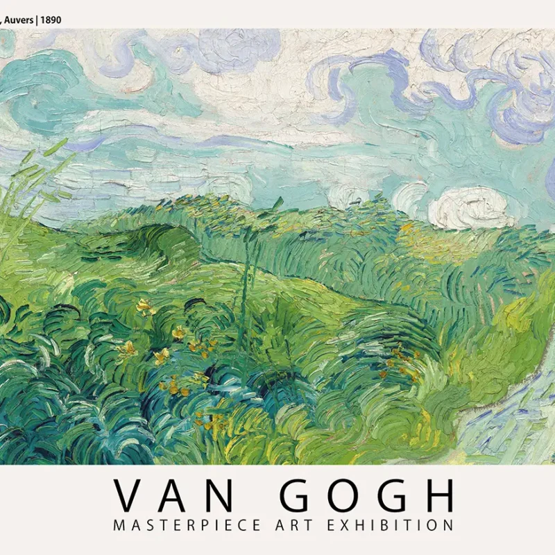 Vincent van Gogh print - Green Wheat Fields Auvers 1890 Wall Art
