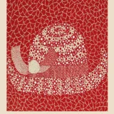 Yayoi Kusama Hat (1981) Exhibition Art Print, Red and White