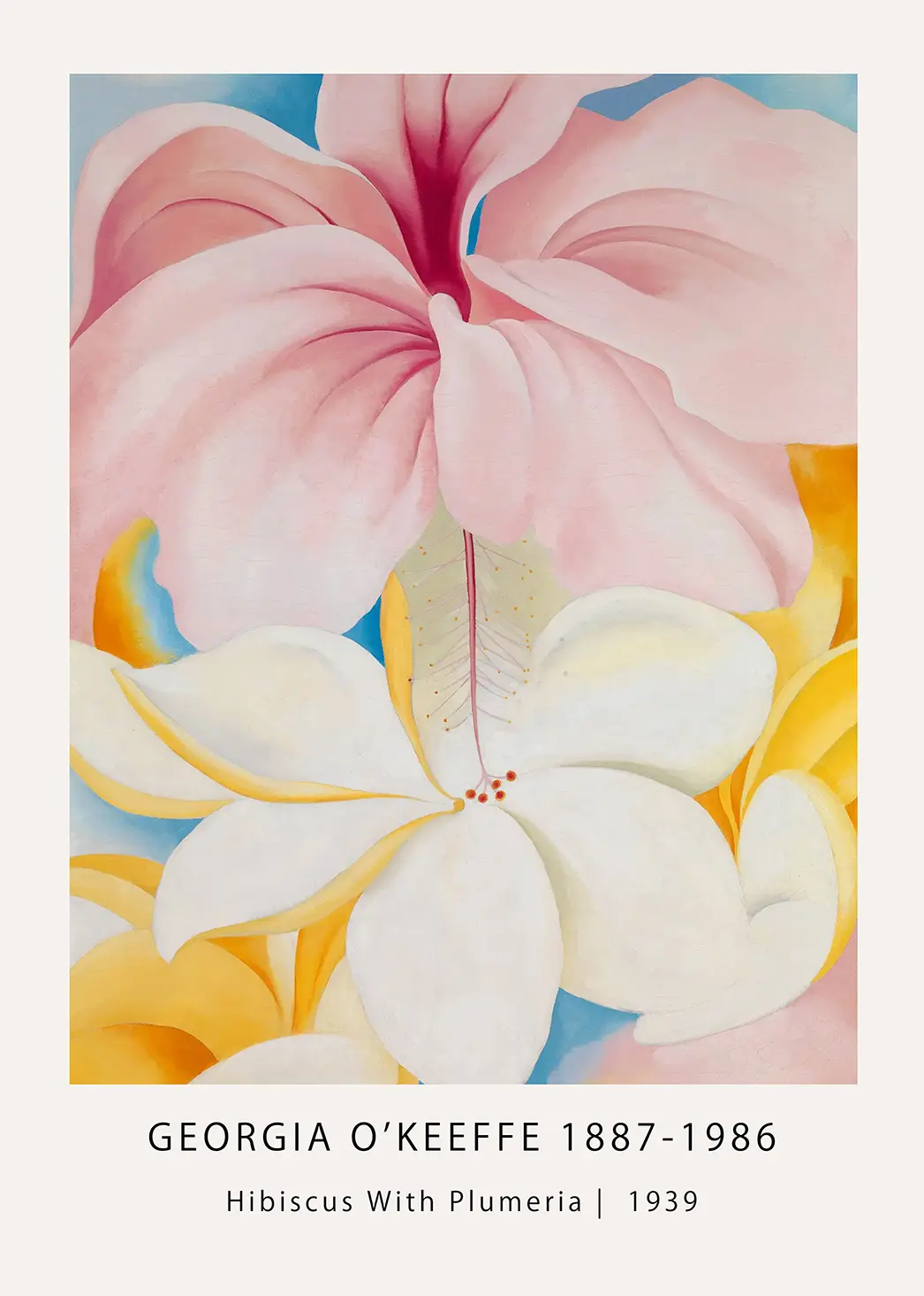 Classic Georgia O'Keeffe Hibiscus Print - 1939 Plumeria Botanical Wall Art