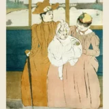 Mary Cassatt Omnibus 1891 Exhibition Poster, Impressionist Art Print