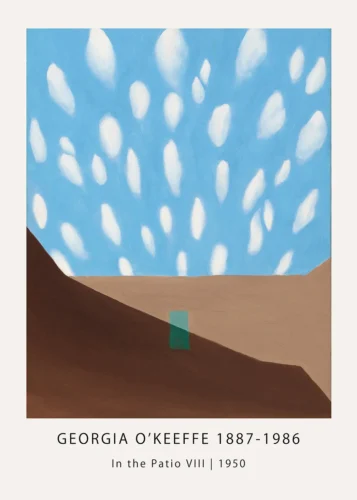 Patio VIII Print, Georgia O'Keeffe Blue Sky Adobe Wall Art Print