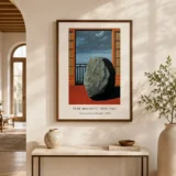 Invisible World Print, Magritte Boulder Balcony Wall Art Print