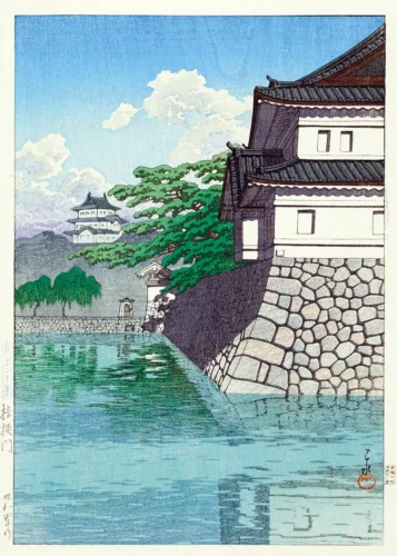 Ishiwata Koitsu Kikyo Gate Edo Castle Japanese Woodblock Art Print