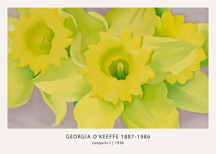 Authentic Georgia O'Keeffe print - Jonquils I 1936 Floral Wall Art