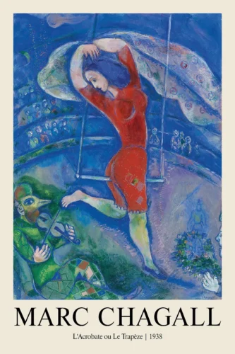 Marc Chagall Acrobat, L'Acrobate ou Le Trapèze 1938 Art Print