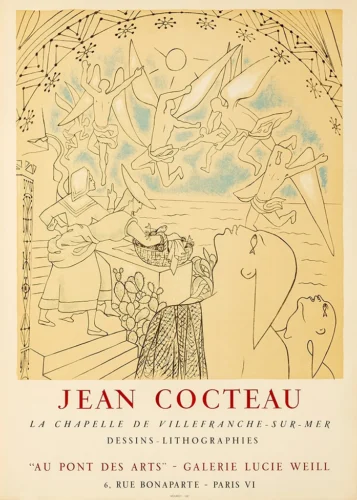 Jean Cocteau La Chapelle de Villefranche-sur-Mer Exhibition Art Print