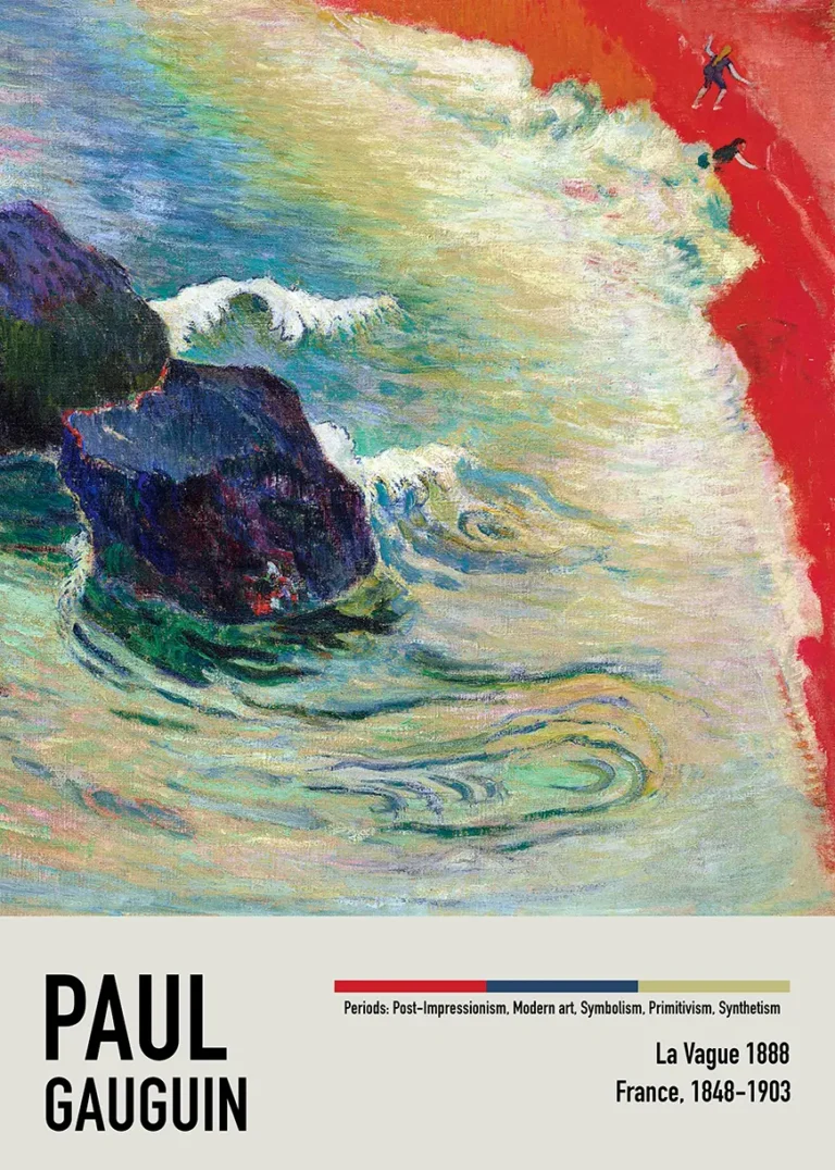 Paul Gauguin Vague 1888 — vibrant post-impressionist seascape by Paul Gauguin featuring dramatic