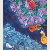 Marc Chagall L'air bleu 1937 Surrealist Village Art Print